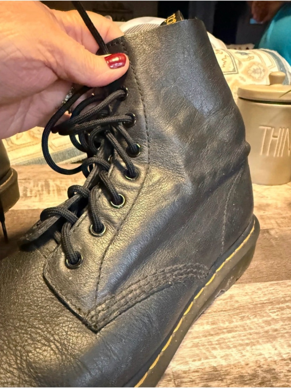 Dr Martens Black Leather Lace-Up Men’s Boots
